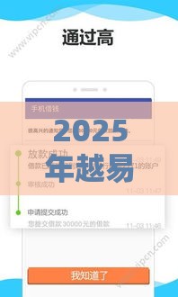 2025年越易借钱，整合5个最新平台贷款正规