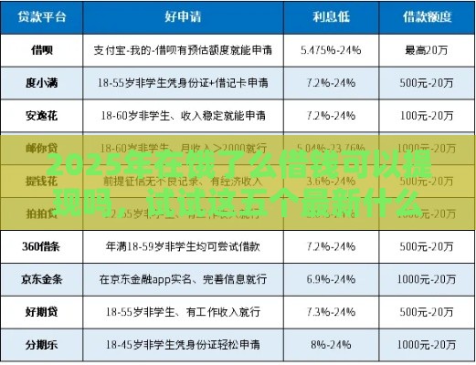 2025年在饿了么借钱可以提现吗，试试这五个最新什么贷款平台不上征信