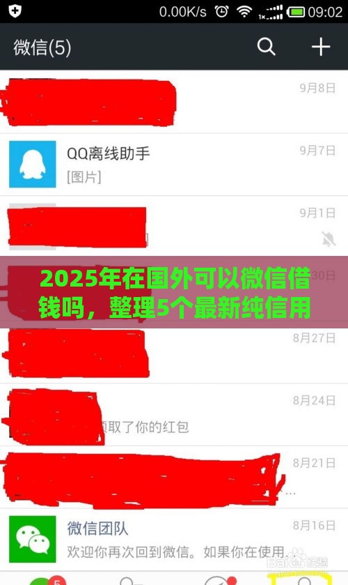 2025年在国外可以微信借钱吗，整理5个最新纯信用贷款平台