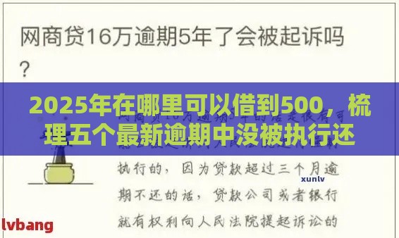 2025年在哪里可以借到500，梳理五个最新逾期中没被执行还能在平台借钱