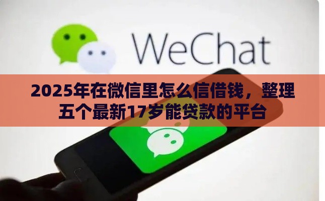 2025年在微信里怎么信借钱，整理五个最新17岁能贷款的平台