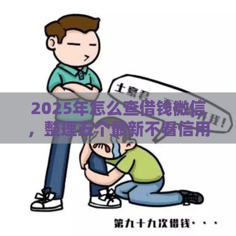 2025年怎么查借钱微信，整理五个最新不看信用能借一千块钱的软件