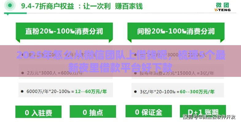 2025年怎么从微信团队上借钱呢，梳理5个最新夜里借款平台好下款