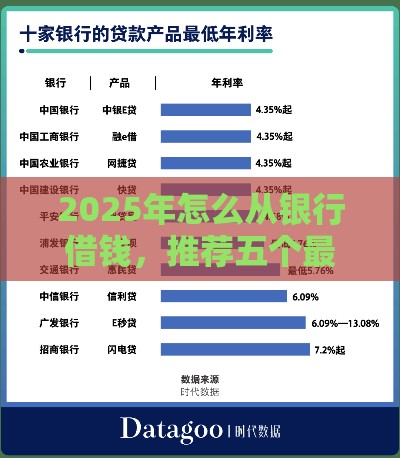 2025年怎么从银行借钱，推荐五个最新长期贷款平台