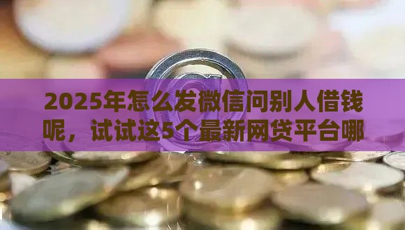 2025年怎么发微信问别人借钱呢，试试这5个最新网贷平台哪些好下款