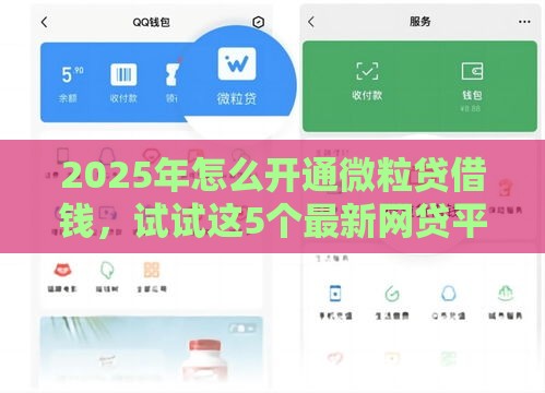 2025年怎么开通微粒贷借钱，试试这5个最新网贷平台哪些比较正规