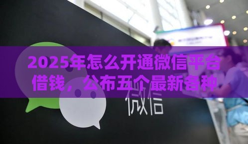 2025年怎么开通微信平台借钱，公布五个最新各种黑还能下款的口子