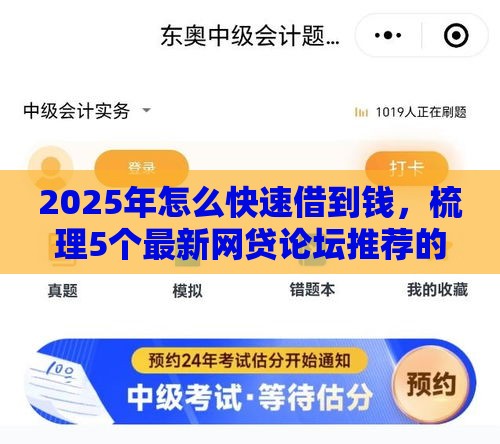 2025年怎么快速借到钱，梳理5个最新网贷论坛推荐的口子