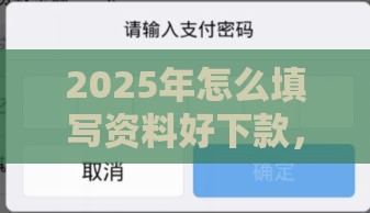 2025年怎么填写资料好下款，梳理5个最新平台容易借钱