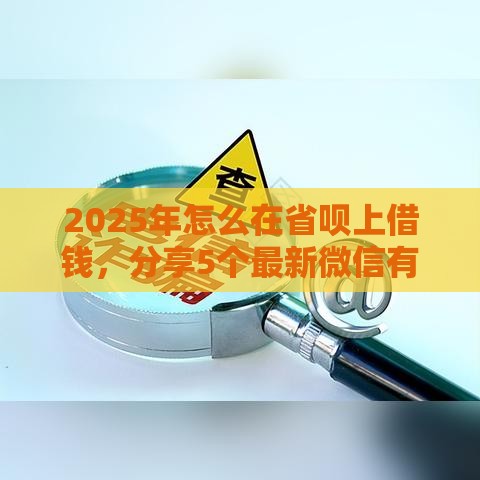 2025年怎么在省呗上借钱，分享5个最新微信有什么贷款平台