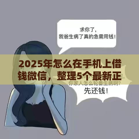 2025年怎么在手机上借钱微信，整理5个最新正规好下款的网贷平台
