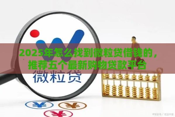 2025年怎么找到微粒贷借钱的，推荐五个最新购物贷款平台