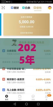 2025年怎样才能在京东上借钱呢，看看这五个最新黑户平台至少可以借三万那种