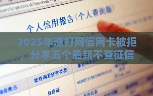 2025年渣打网信用卡被拒，分享五个最新不查征信的贷款平台