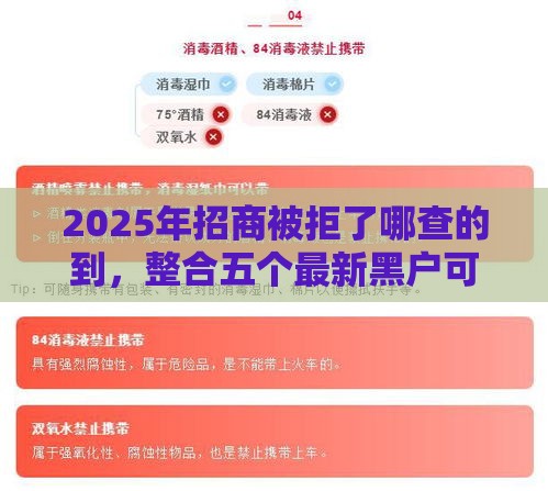 2025年招商被拒了哪查的到，整合五个最新黑户可以在平台上借到钱