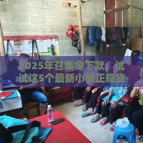 2025年召集令下款，试试这5个最新小额正规贷款平台