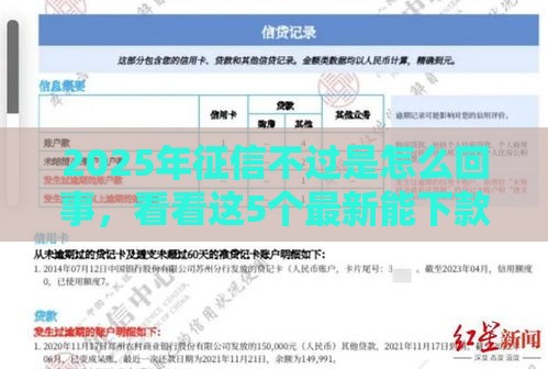 2025年征信不过是怎么回事，看看这5个最新能下款的贷款平台