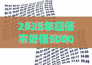 2025年征信不好借5000直接下款的平台有哪些，分享五个最新2025借钱口子必下款