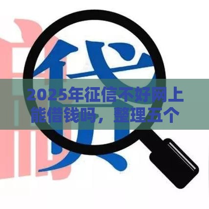 2025年征信不好网上能借钱吗，整理五个最新无抵押贷款平台
