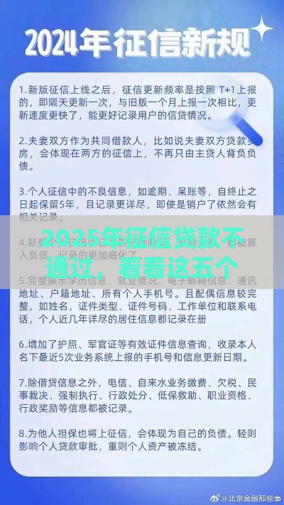 2025年征信贷款不通过，看看这五个最新容易借钱的平台