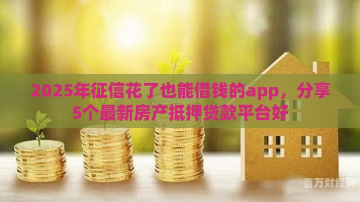 2025年征信花了也能借钱的app，分享5个最新房产抵押贷款平台好