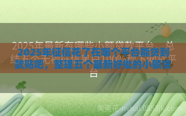 2025年征信花了在哪个平台能贷到款贴吧，整理五个最新好批的小额贷款平台