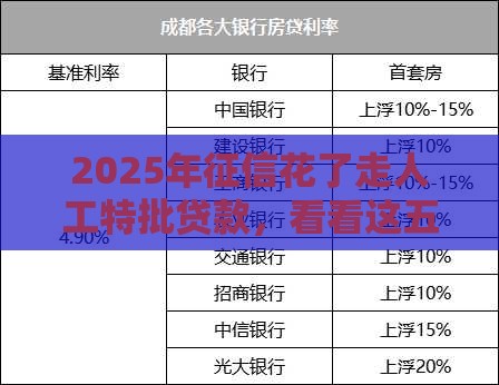 2025年征信花了走人工特批贷款，看看这五个最新2025容易放款的口子
