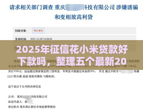 2025年征信花小米贷款好下款吗，整理五个最新2025黑户借款必下口子