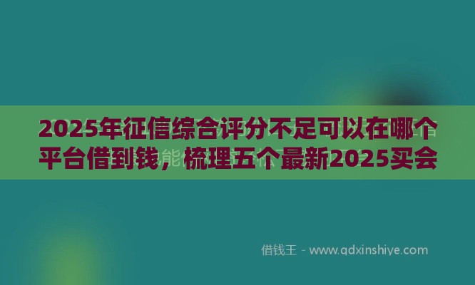 2025年征信综合评分不足可以在哪个平台借到钱，梳理五个最新2025买会员有额度的口子