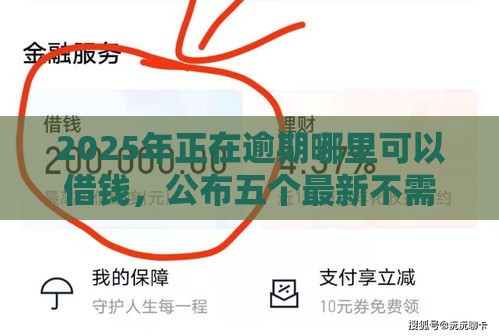 2025年正在逾期哪里可以借钱，公布五个最新不需要征信的借款平台