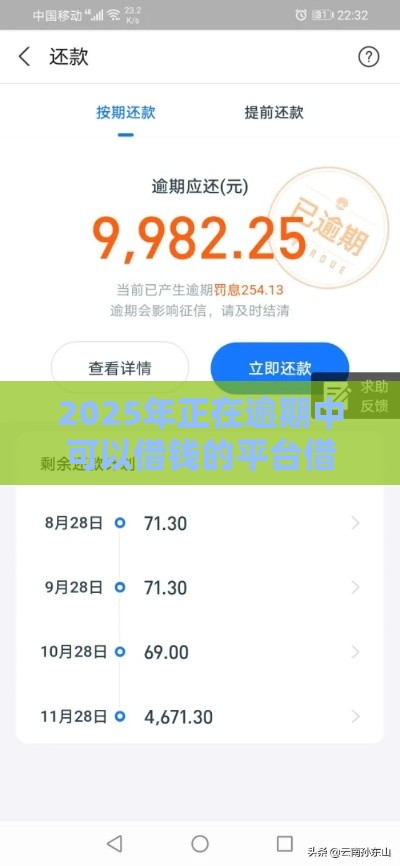 2025年正在逾期中可以借钱的平台借钱呗，分享5个最新当前有逾期可以在借款平台借钱