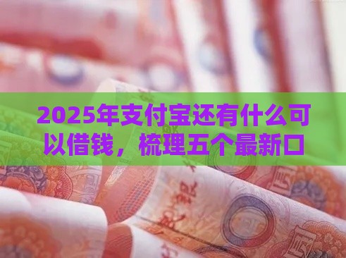 2025年支付宝还有什么可以借钱，梳理五个最新口子贷款