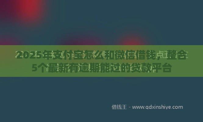 2025年支付宝怎么和微信借钱，整合5个最新有逾期能过的贷款平台