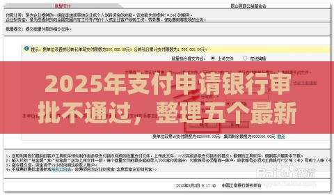 2025年支付申请银行审批不通过，整理五个最新如何举报贷款平台