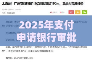 2025年支付申请银行审批不通过，整理五个最新如何举报贷款平台