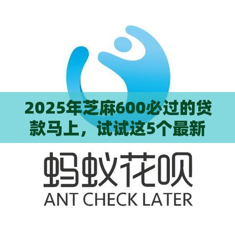 2025年芝麻600必过的贷款马上，试试这5个最新小额贷款平台