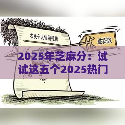 2025年芝麻分：试试这五个2025热门专门给黑户放款的平台及征信呆账相关