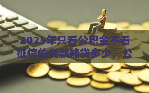 2025年只看公积金不看征信的贷款能贷多少，公布五个最新网贷逾期还可以借钱的口子