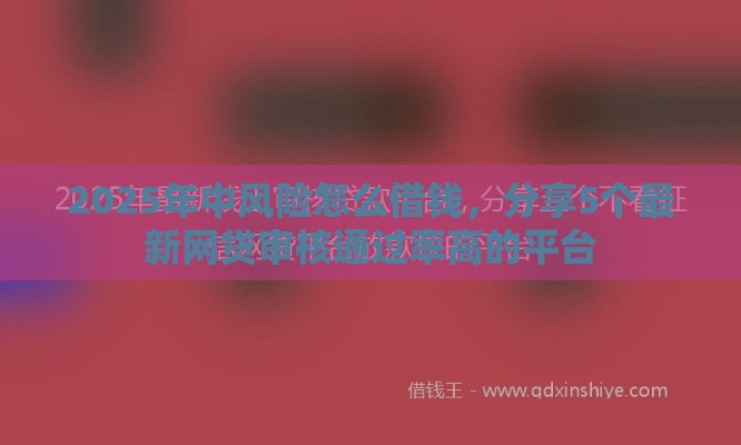 2025年中风险怎么借钱，分享5个最新网贷审核通过率高的平台