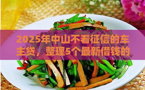 2025年中山不看征信的车主贷，整理5个最新借钱的正规平台