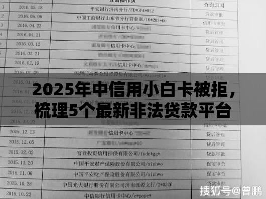 2025年中信用小白卡被拒，梳理5个最新非法贷款平台