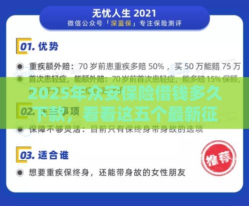 2025年众安保险借钱多久下款，看看这五个最新征信花了小额贷款正规平台