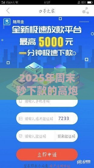 2025年周末秒下款的高炮口子，整理五个最新十七岁可以贷款的平台