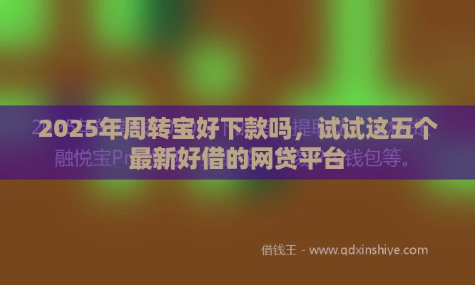 2025年周转宝好下款吗，试试这五个最新好借的网贷平台