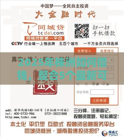 2025年株洲如何借钱，整合5个最新可以预支500元的平台