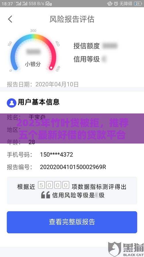 2025年竹叶贷被拒，推荐五个最新好借的贷款平台