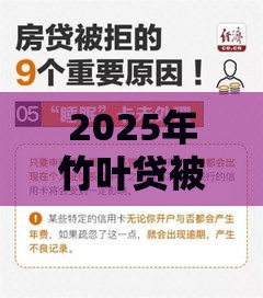2025年竹叶贷被拒，推荐五个最新好借的贷款平台