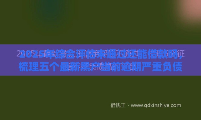 2025年综合评估未通过还能借款吗，梳理五个最新黑户当前逾期严重负债高综合评分不足能下款的平台