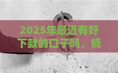 2025年最近有好下款的口子吗，梳理五个最新多个平台被拒还可借钱的软件