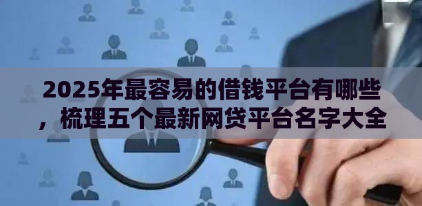 2025年最容易的借钱平台有哪些，梳理五个最新网贷平台名字大全列表